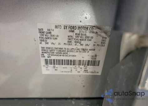 2014 Ford Explorer Xlt z USA, uszkodzony, nr VIN 1FM5K8D81EGC31353